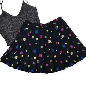 Vintage neon pleated tennis skirt